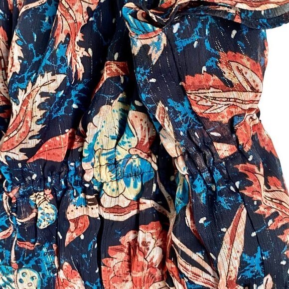 Express Ruffle Sleeve Floral Print Cropped Top XS - Picture 9 of 9